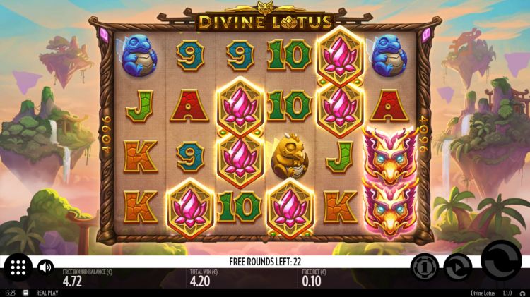 Divine Lotus slot thunderkick bonus trigger
