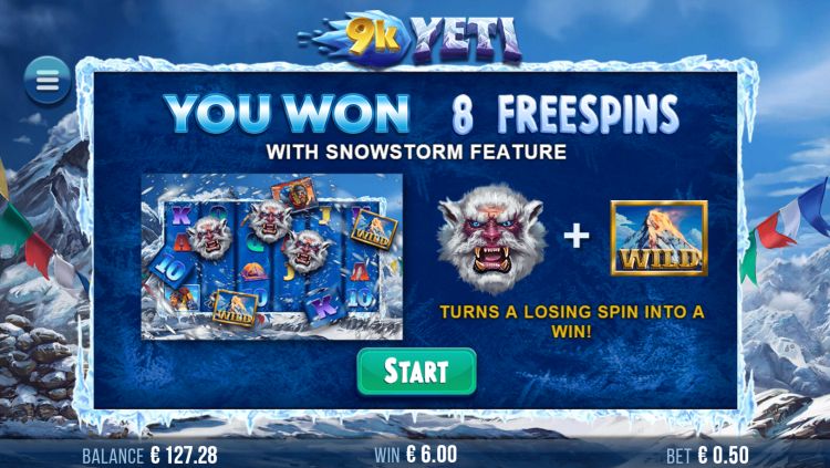 9k yeti slot review free spins bonus