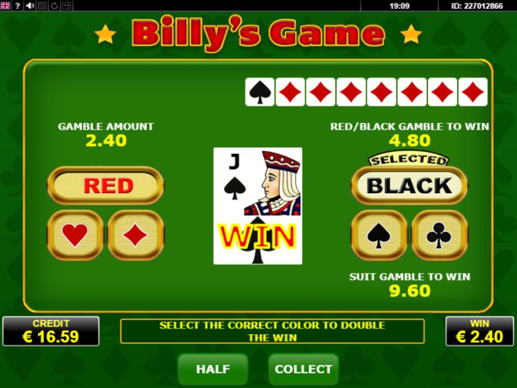 Billy's Game Amatic review gamble