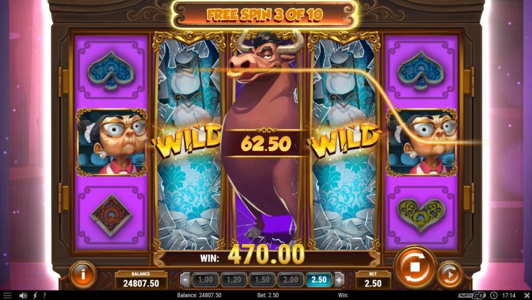 Bull in a china shop slot review free spins big win