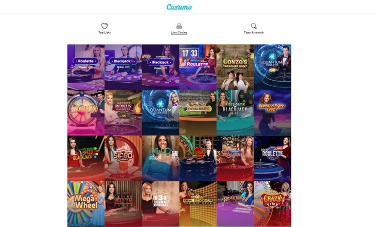 Casumo review live casino