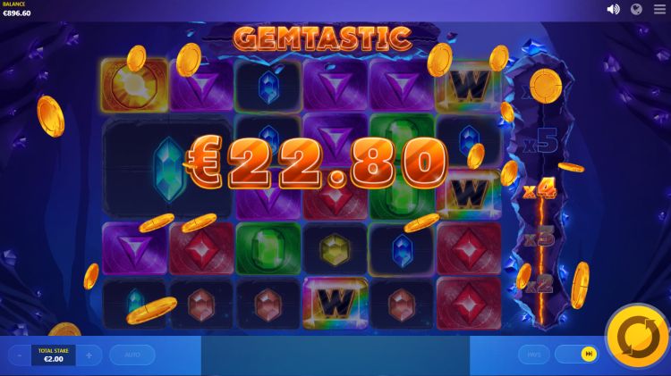 Gemtastic slot red tiger win wilds feature