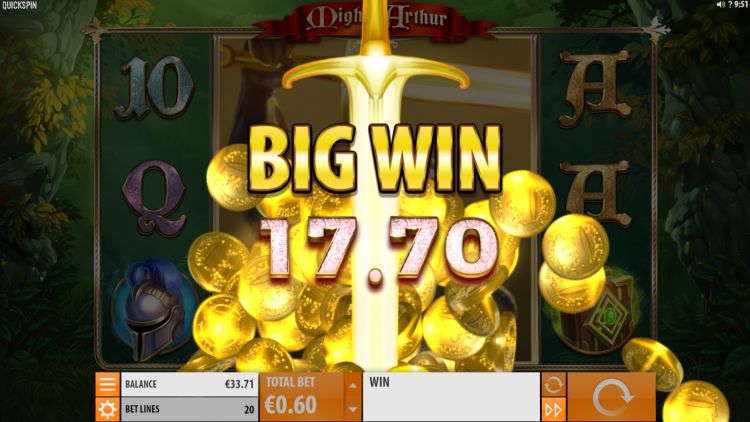 Mighty Arthur Slot quickspin big win