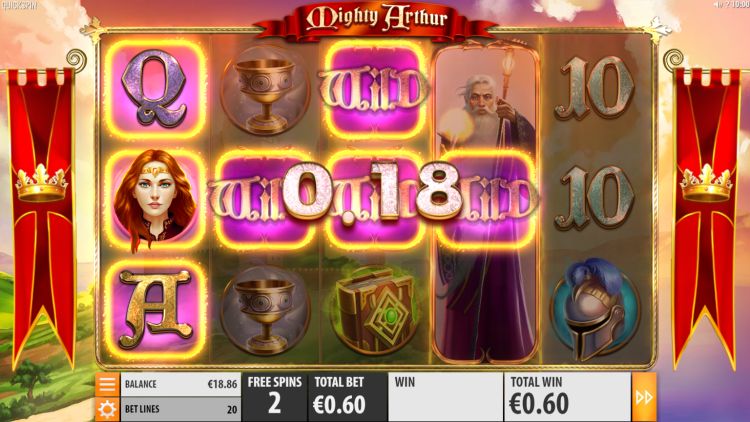 Mighty Arthur Slot quickspin free spins bonus