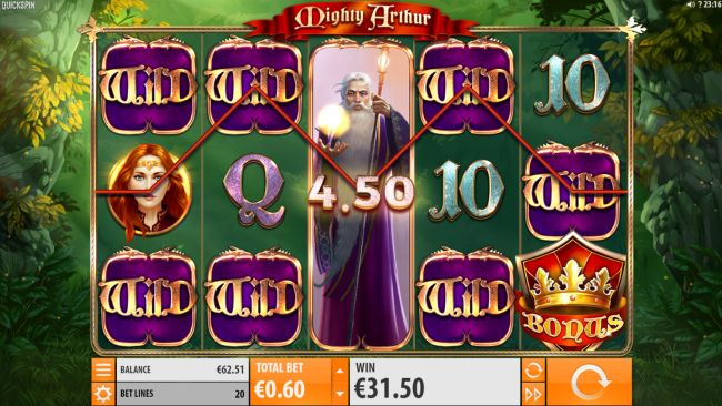 Mighty Arthur Slot quickspin super big win