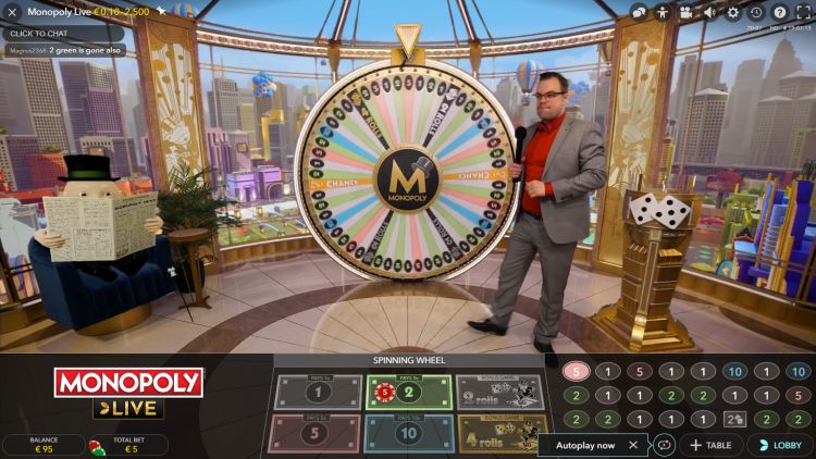 Monopoly Live evolution gaming win