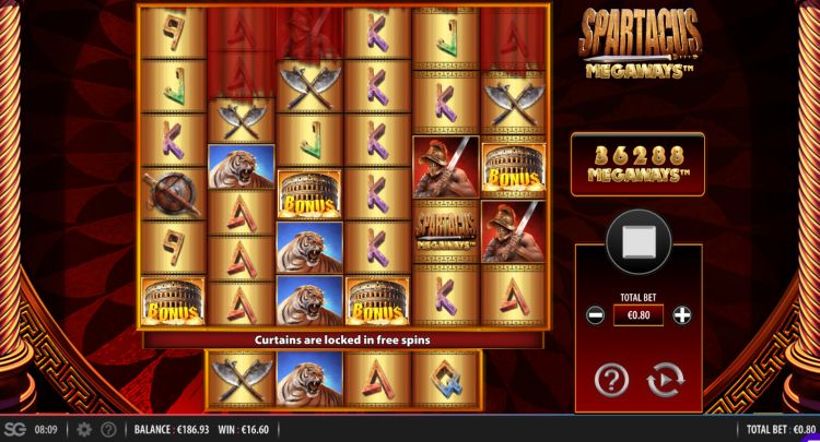 Spartacus-Megaways-Slot free spins trigger