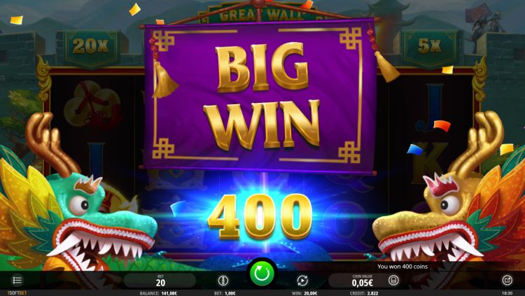 The Great Wall isoftbet review big win
