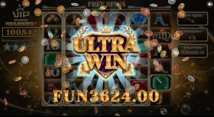 VIP branded megaways slot ultra win