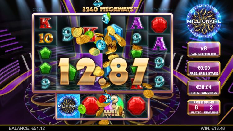Who Wants to be a millionaire slot review bonus win