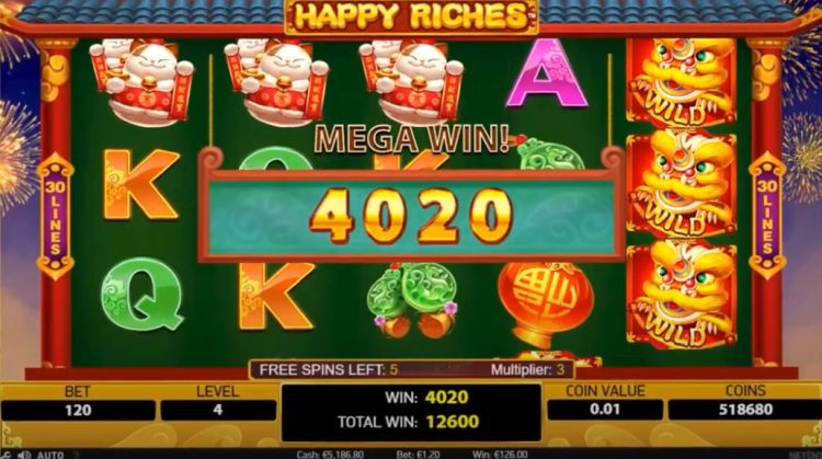 netent_happy-riches-slot review mega win