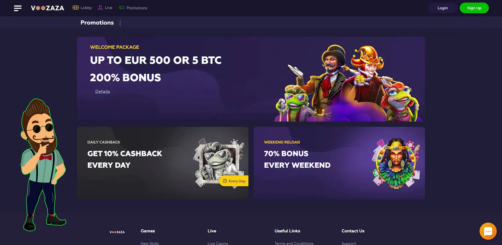 VooZaZa Casino Bonus