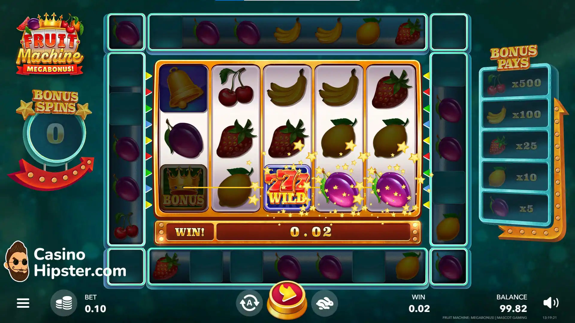 Fruit Machine: Megabonus Slot bonus