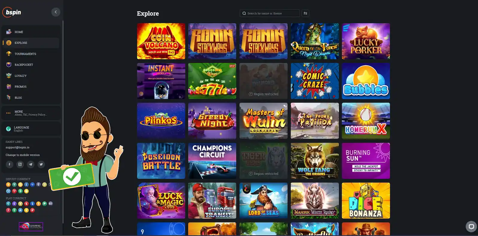 Bspin Casino Games