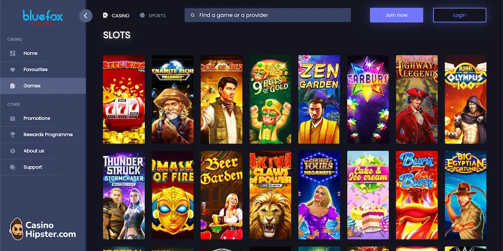 bluefox casino games