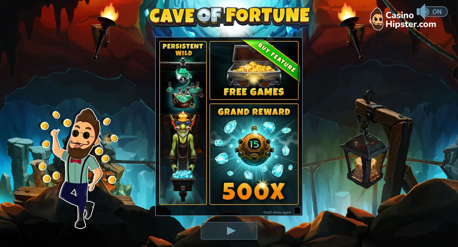 Cave of Fortune free spins
