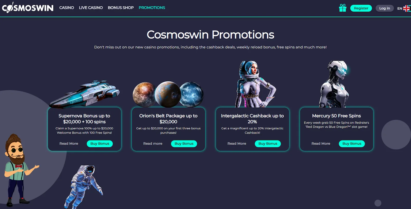 Cosmoswin Casino Bonus