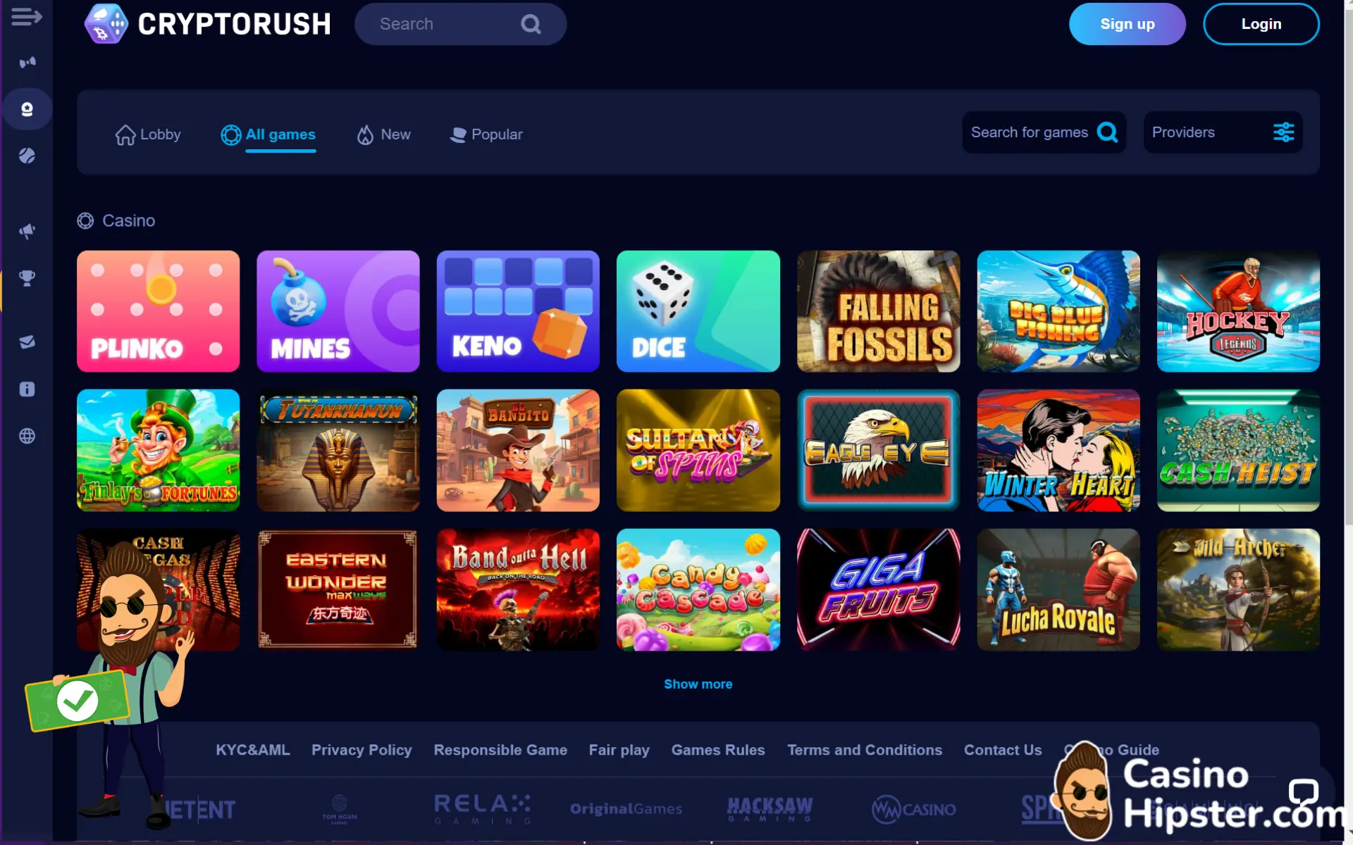 Cryptorush Casino Games