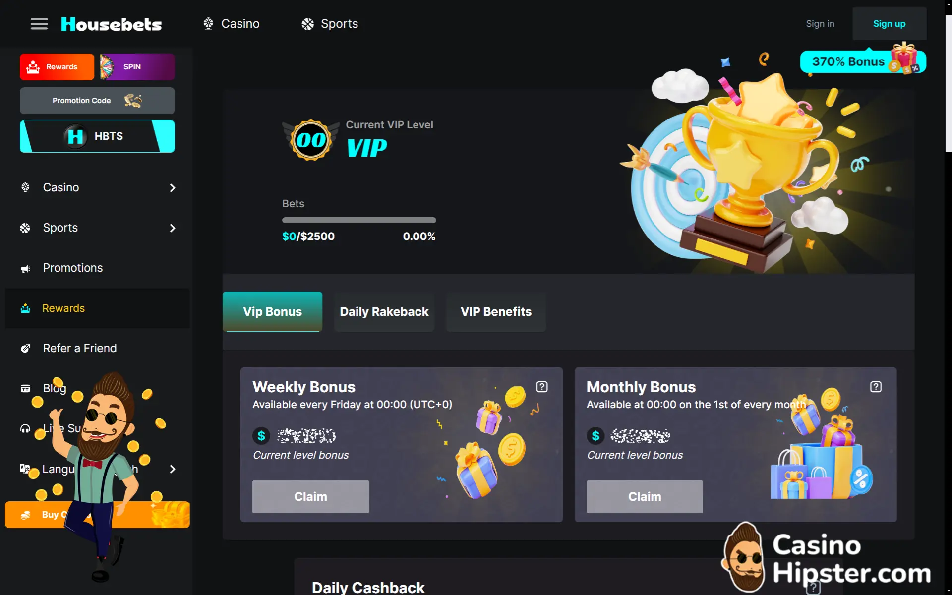 Housebets Casino VIP Program