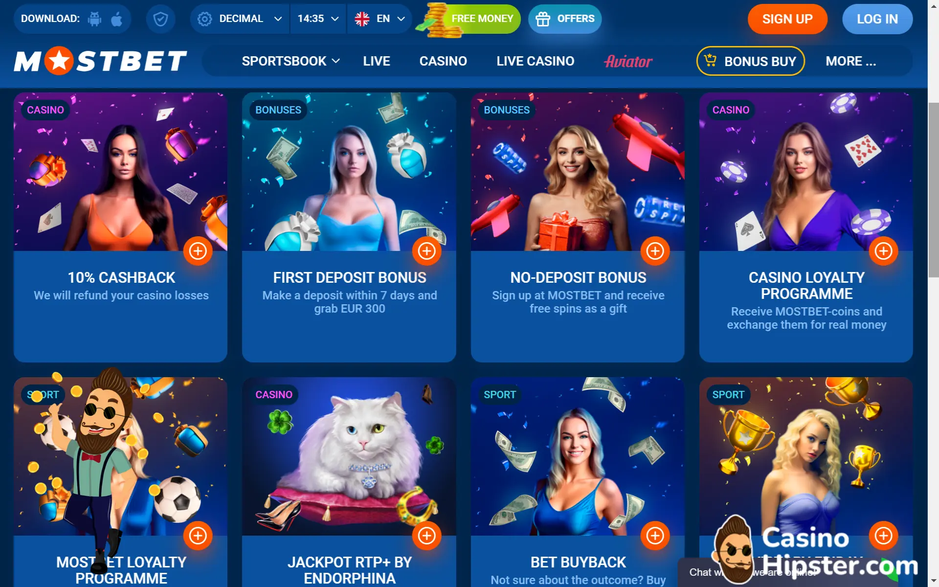 MostBet Casino Bonuses