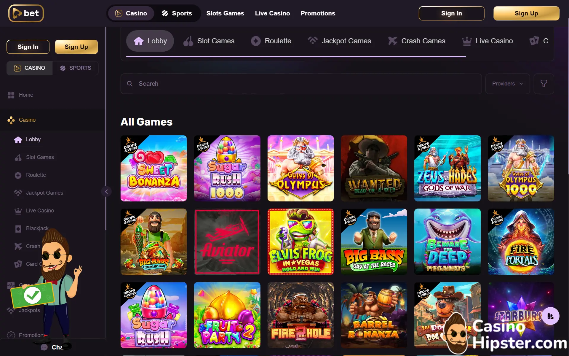 Playbet.io Casino Games