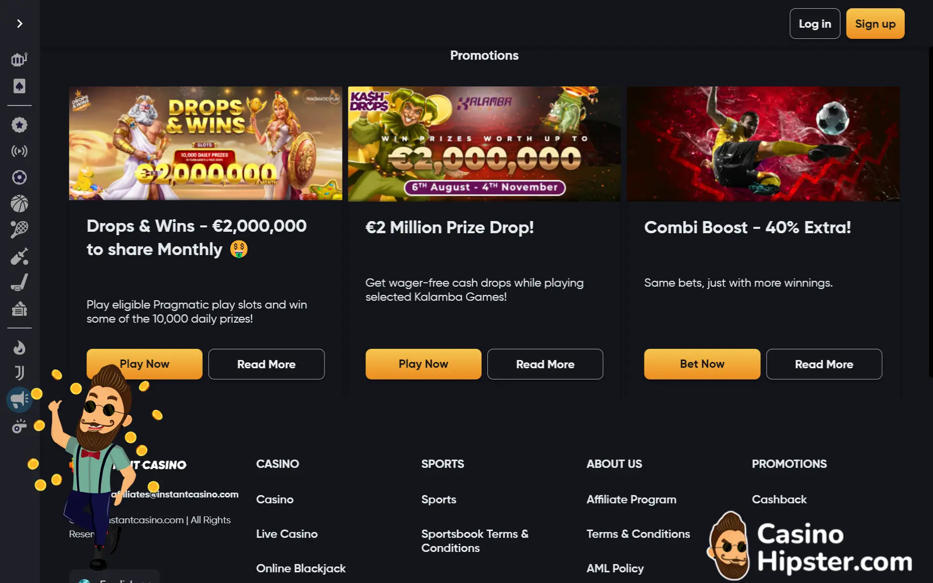 Instant Casino Bonuses