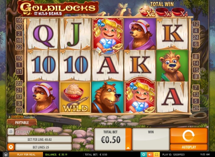 Goldilocks and the Wild bears quickspin