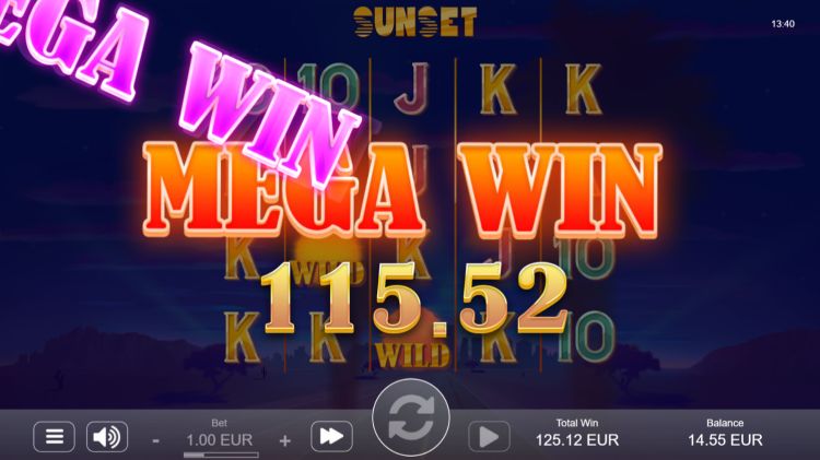 Sunset slot review mega win 2