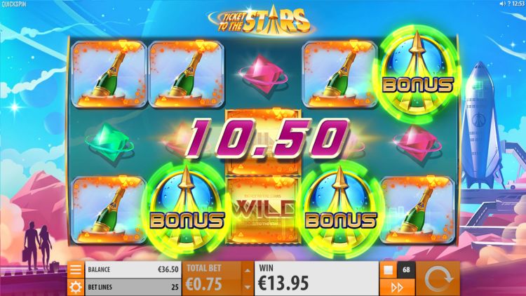 Ticket to the stars slot review Quickspin bonus trigger