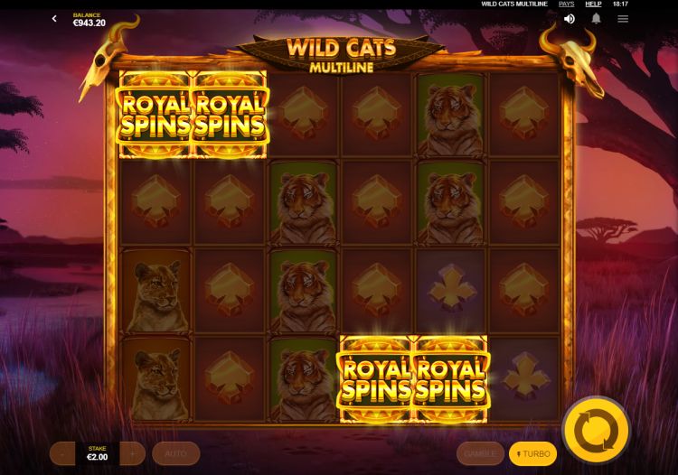 Wild cats multiline slot review free spins trigger
