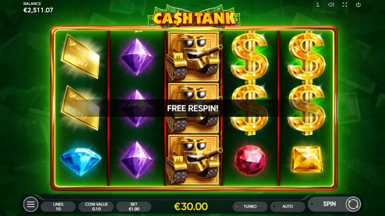 Cash tank slot endorphina respin