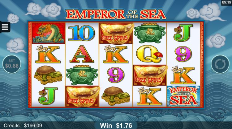 Emperor of the Sea microgaming pokie bonus trigger