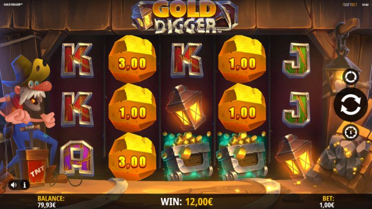 Gold Digger isoftbet slot bonus win