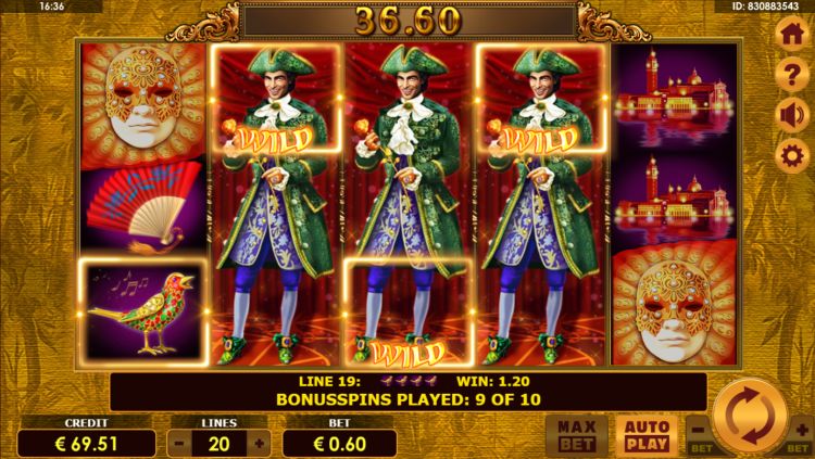 Grand Casanova slot amatic bonus win