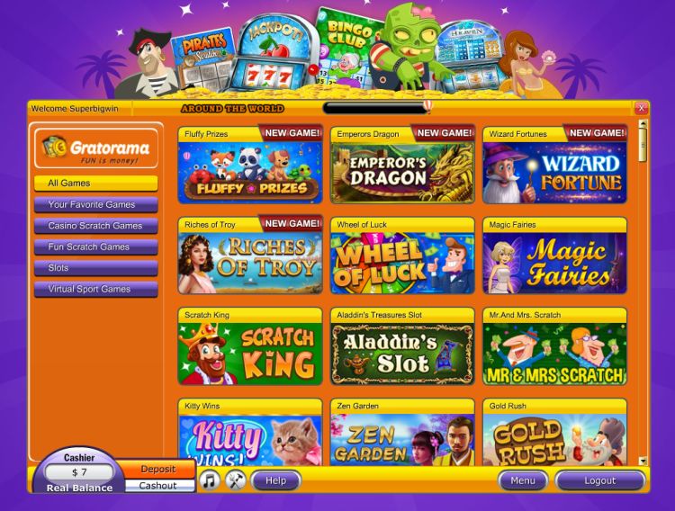 Gratorama-casino-game-selection