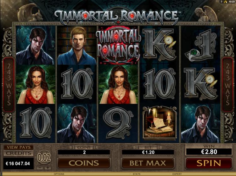 Immortal Romance slot win