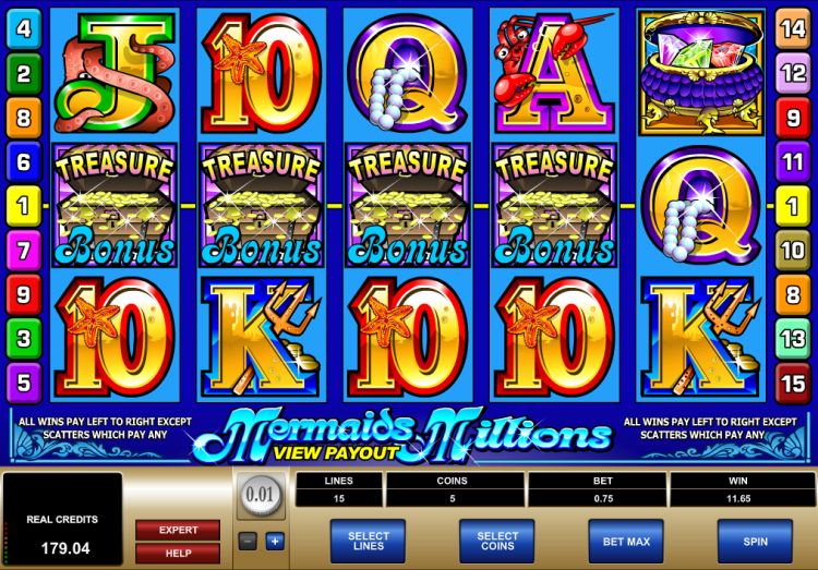 Mermaids Millions Microgaming bonus trigger 2