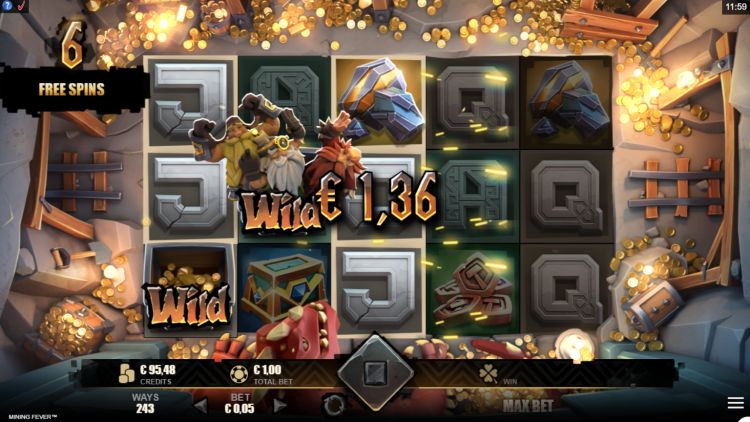 Mining Fever slot review Rabcat bonus win