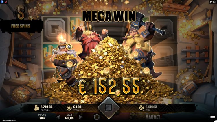 Mining Fever slot review Rabcat mega win