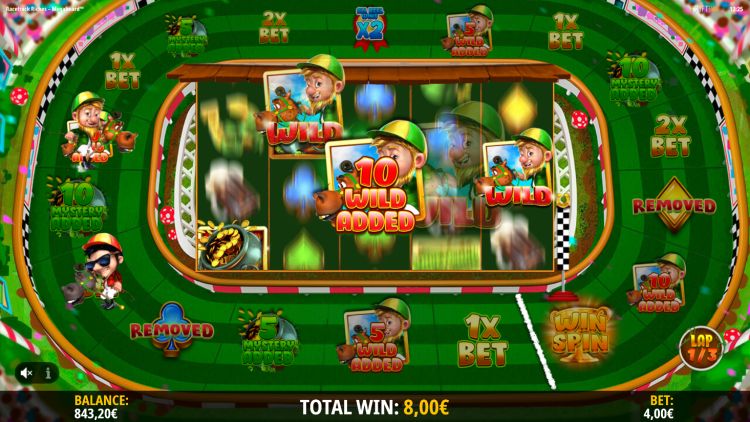 Racetrack riches megaboard slot bonus win