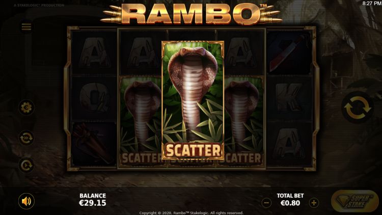 Rambo slot review Stakelogic bonus trigger