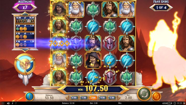 Rise of Olympus slot review bonus