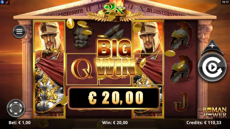 Roman Power slot review microgaming big win