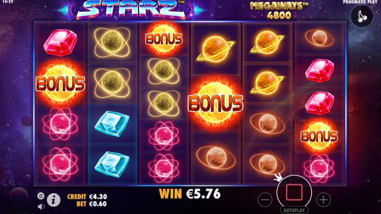 Starz Megaways slot pragmatic play bonus trigger