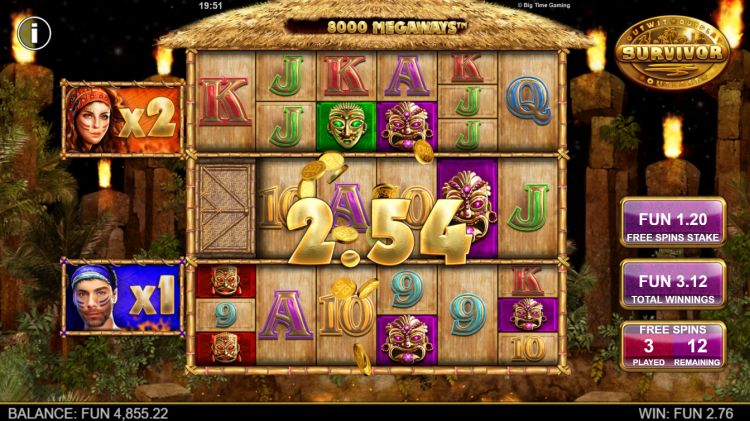 Survivor Megaways slot big time gaming free spins