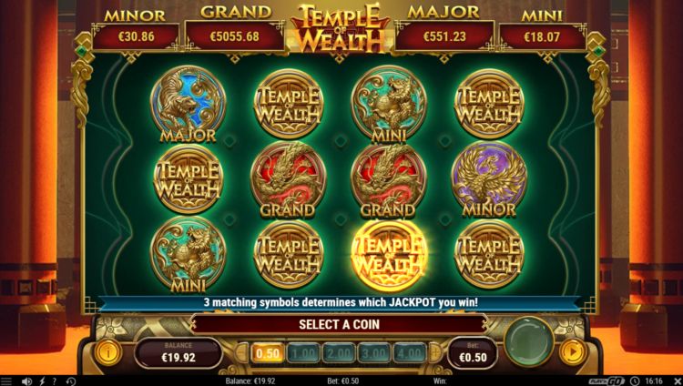Temple of wealth slot play n go jackpot win