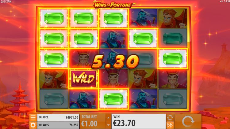 Wins of Fortune slot quickspin super respin