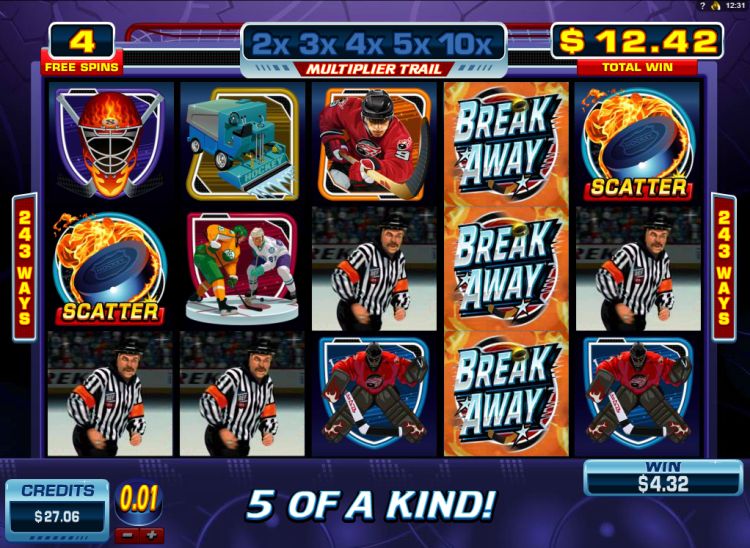 break away microgaming bonus win