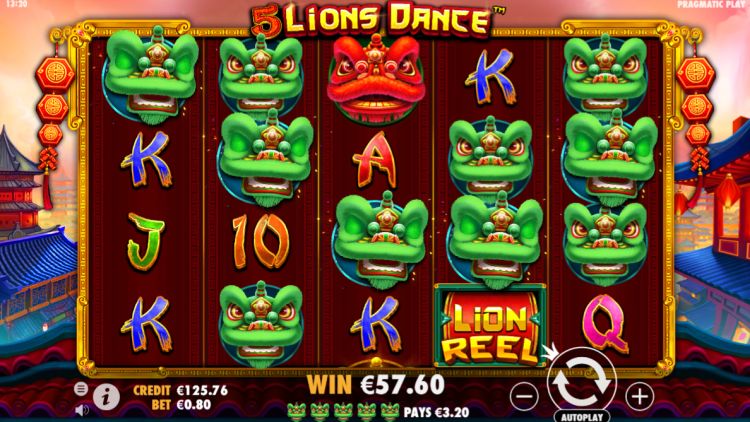 5 lions dance slot review pragmatic play mega win
